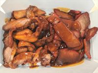 16B____Roast Duck & Pork on a Choice of Rice & a choice of Sauce